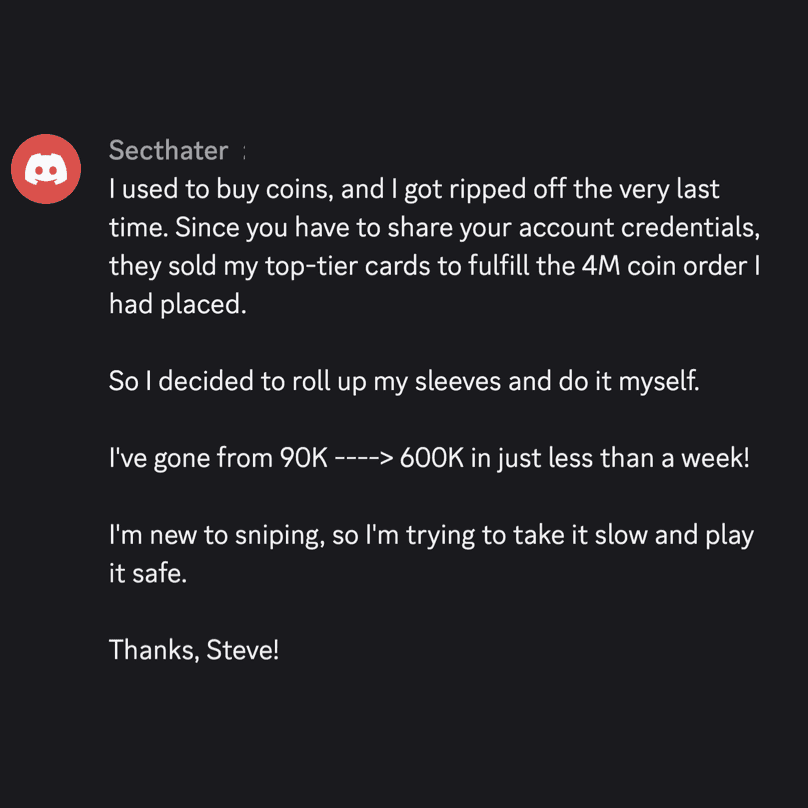 EA FC 26 sniping bot customer review after a coin seller scam